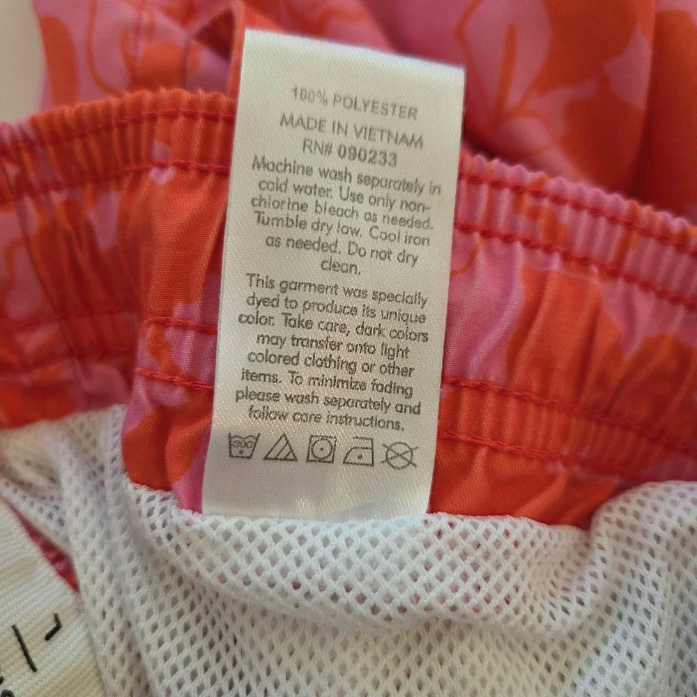 Pacsun‎ Men's Floral Swim Trunks Pink Orange Size Large